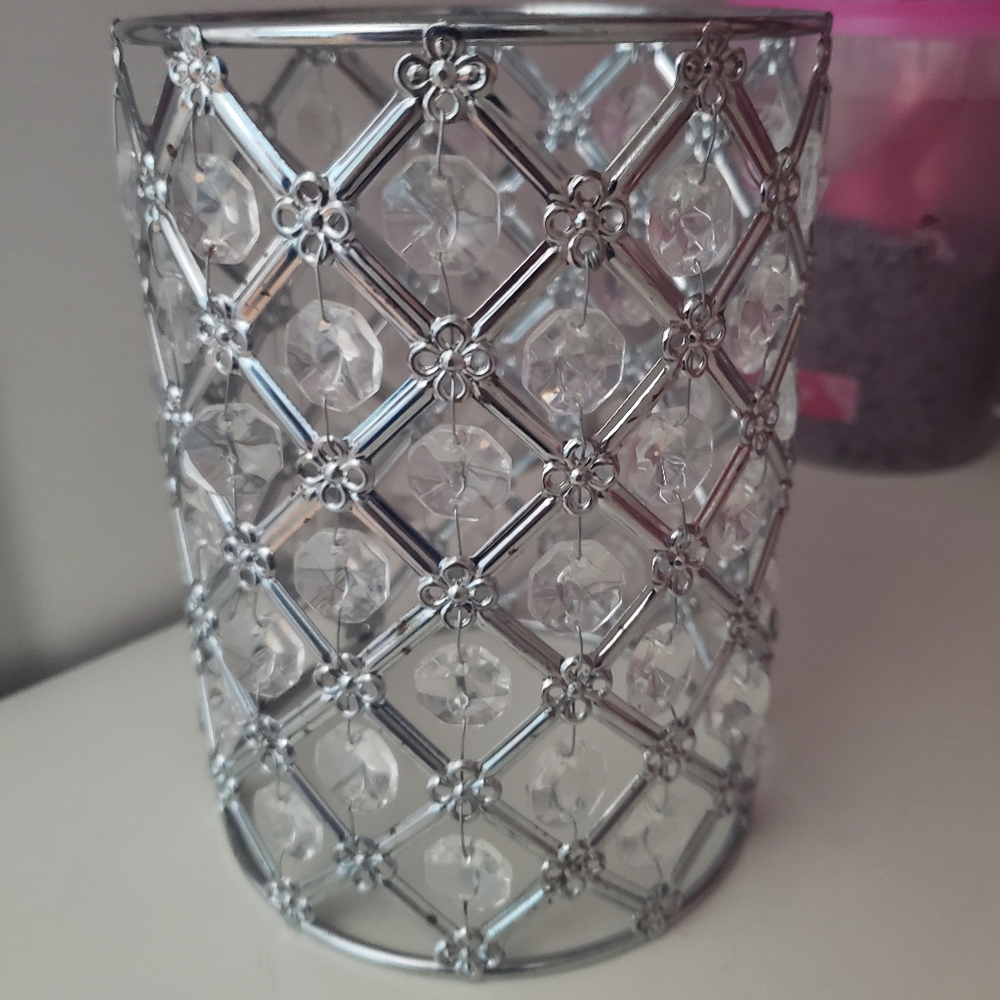 Pink zebra bling accent shade